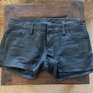 Designer leather shorts
